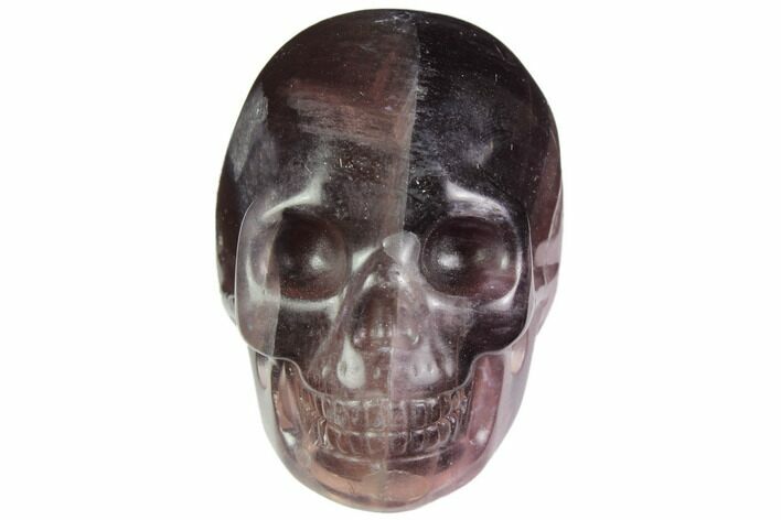 Realistic, Carved, Purple Fluorite Skull #116479